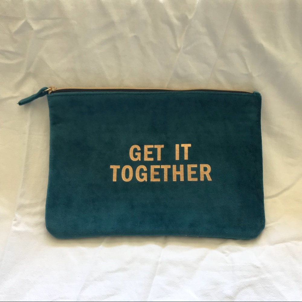 Get It Together Cosmetic Bag Aqua Turquoise Makeup